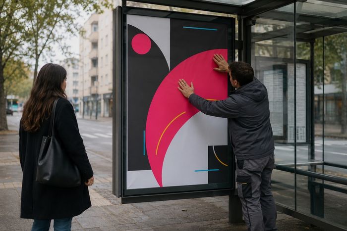 Affiches urbaines et abribus, impression ReflexPrinting