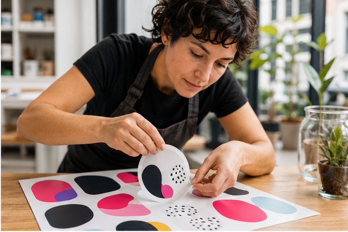 Stickers et autocollants personnalisés - rond, rectangulaire, ovale, avec traits de coupe