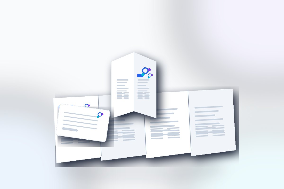 Visuel produit ReflexPrinting : pli fenêtre (fermé), catégorie Pliages de dépliants, style premium bleu violet.