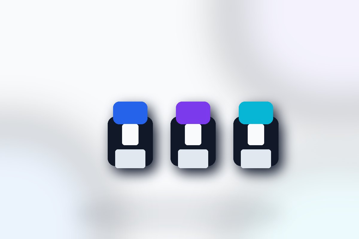 Visuel produit ReflexPrinting : Tampons Printy, catégorie Tampons, style premium bleu violet.
