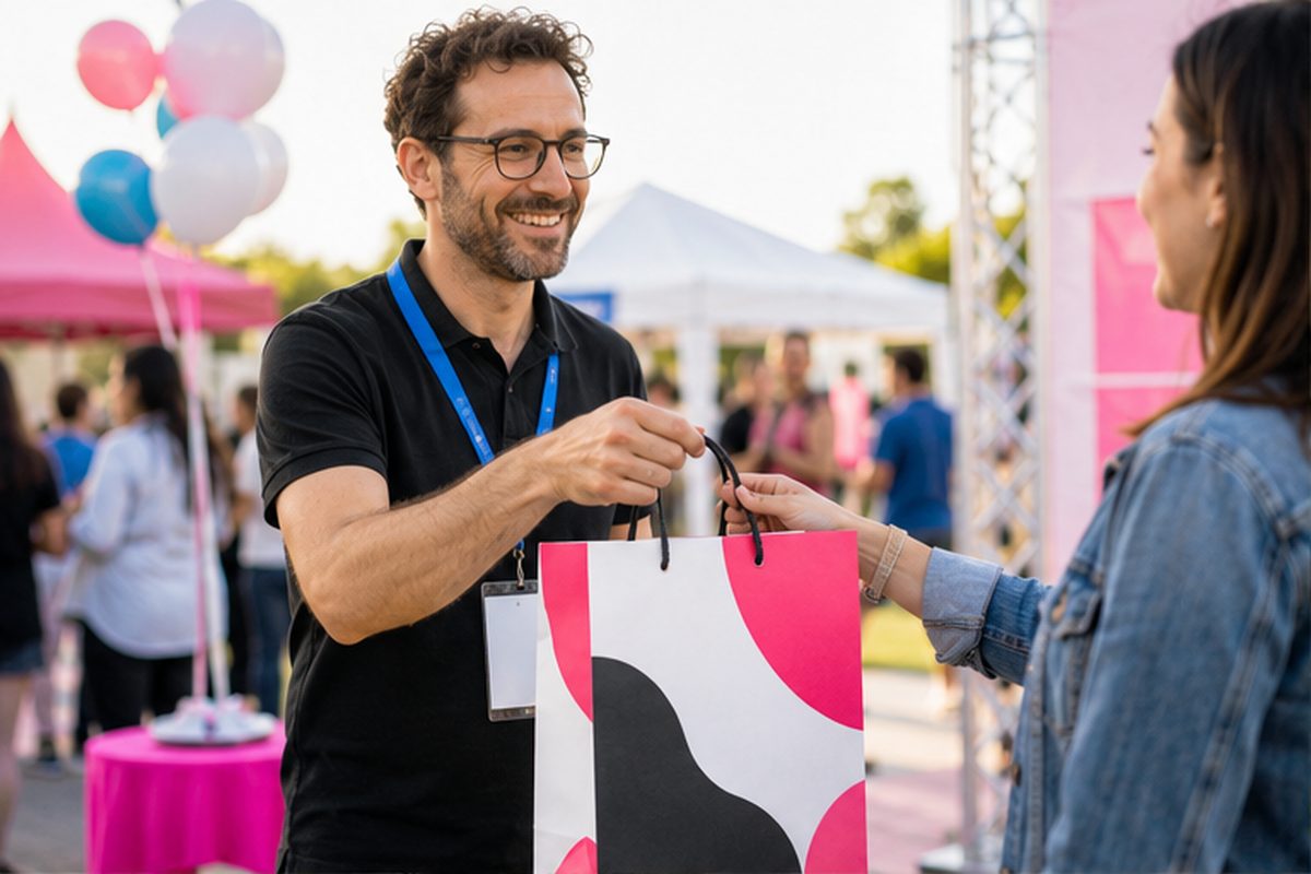 Shopper di carta con cordoncino CLASSIC stampato in quadricromia da ReflexPrinting